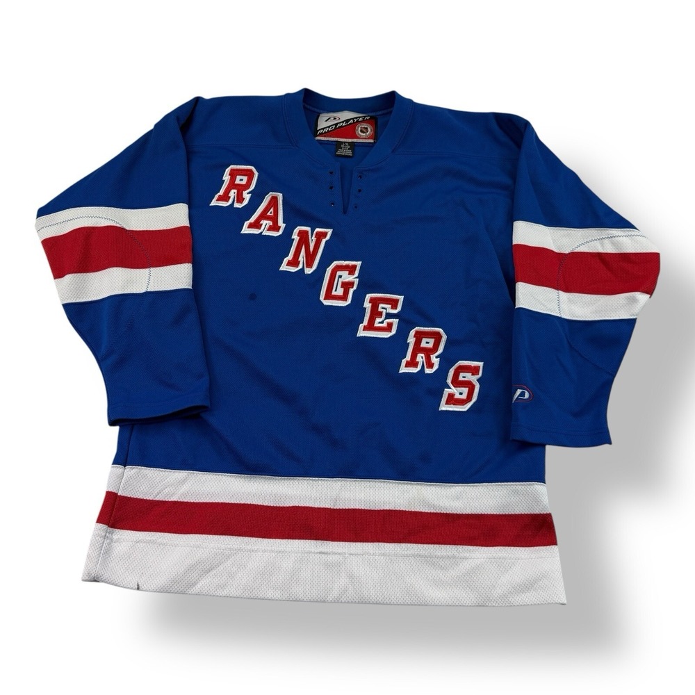 Pro Player Youth L/XL Blue New York Rangers Vintage NHL Hockey Jersey - Picture 1 of 5